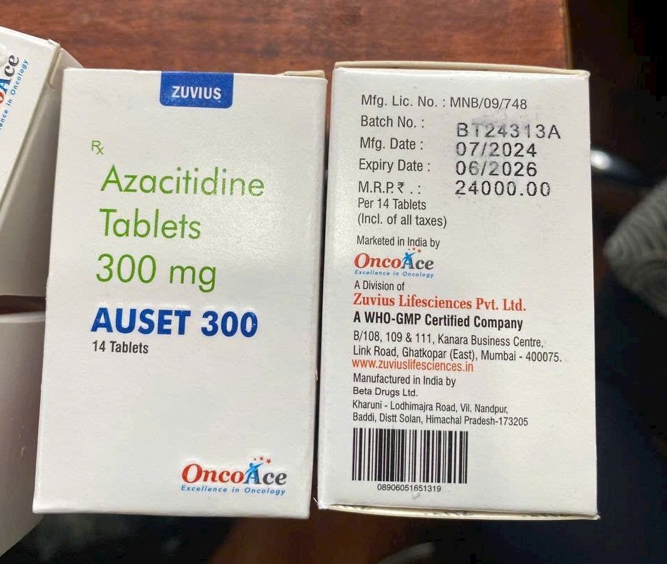 Thuốc Auset Azacitidine 300mg giá bao nhiêu mua ở đâu?