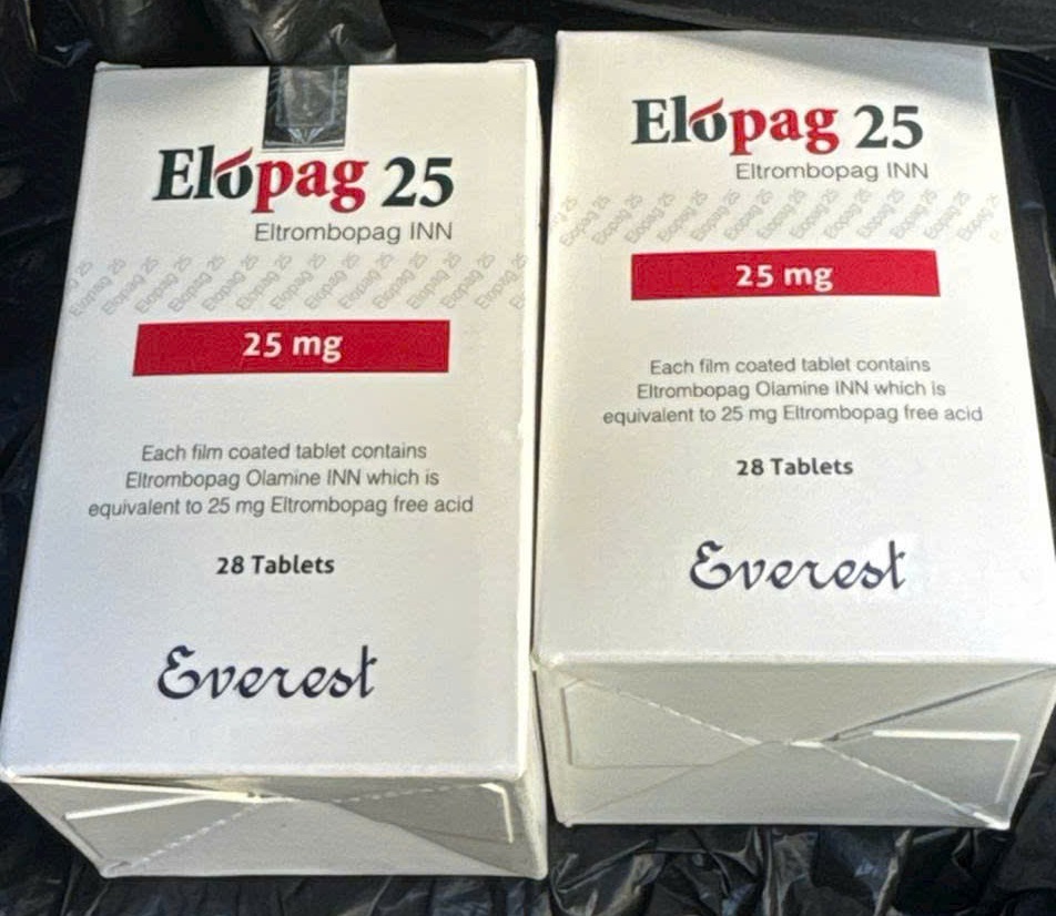 Thuốc Elopag Eltrombopag 25mg 50mg giá bao nhiêu?