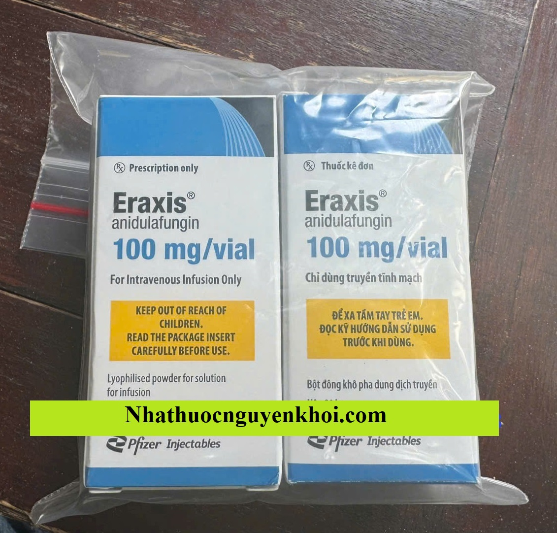 Thuốc Eraxis Anidulafungin 100mg/vial giá bao nhiêu mua ở đâu?