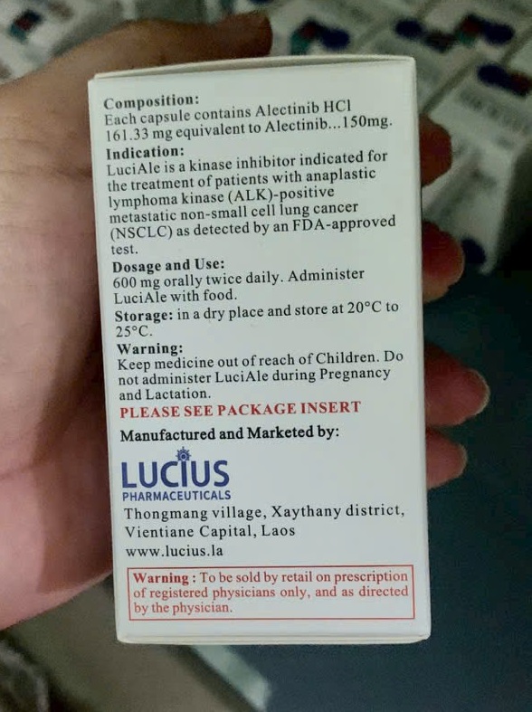 Thuốc LuciAle Alectinib 150mg giá bao nhiêu?