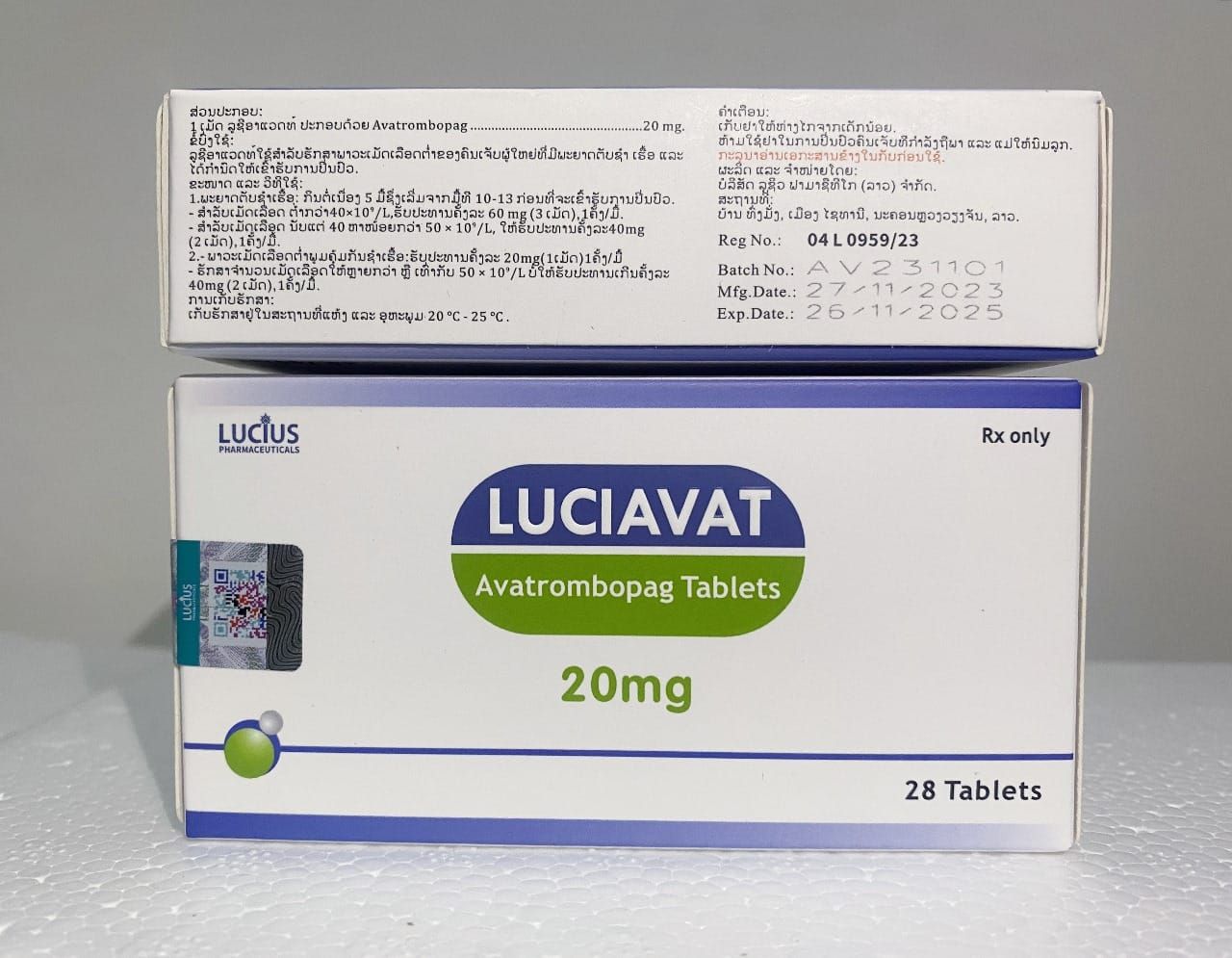 Thuốc Luciavat Avatrombopag 20mg giá bao nhiêu?
