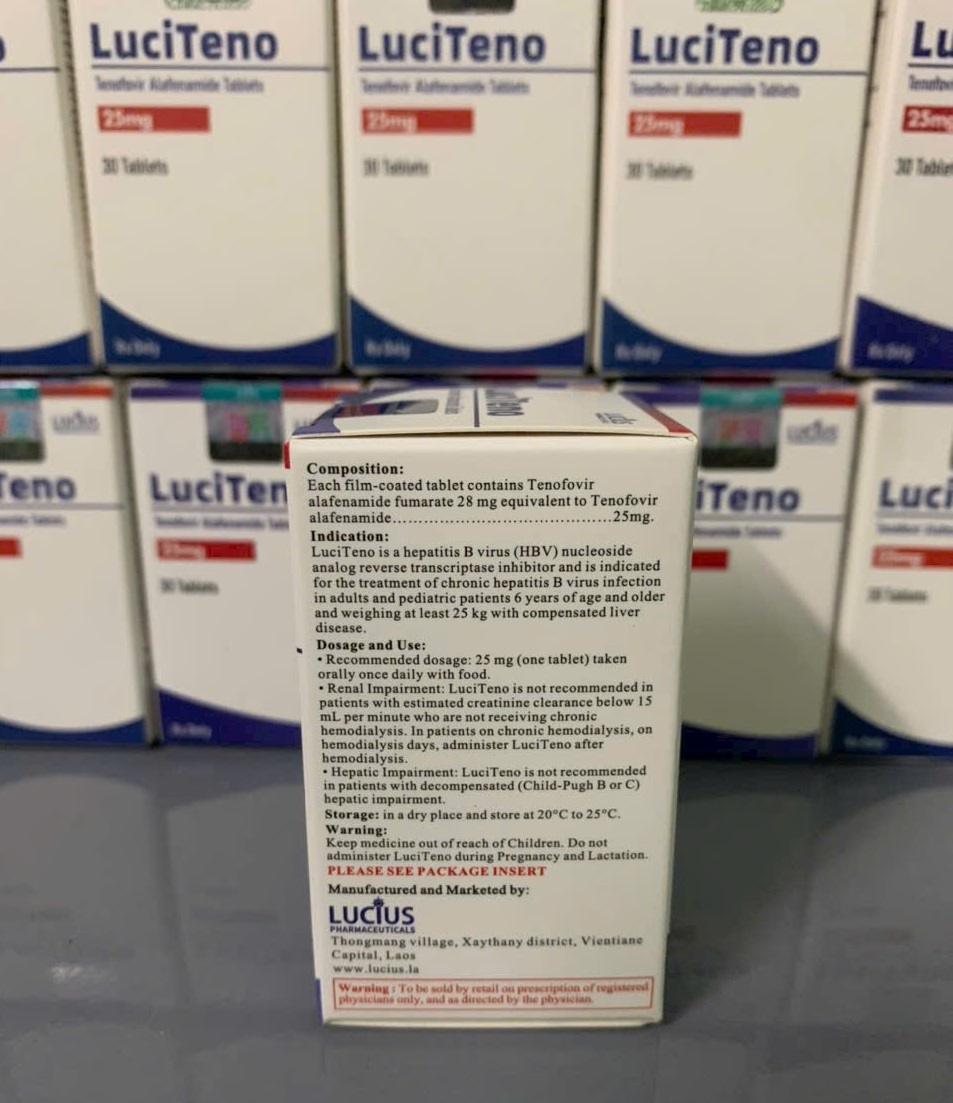 Thuốc LuciTeno Tenofovir Alafenamide 25mg giá bao nhiêu?