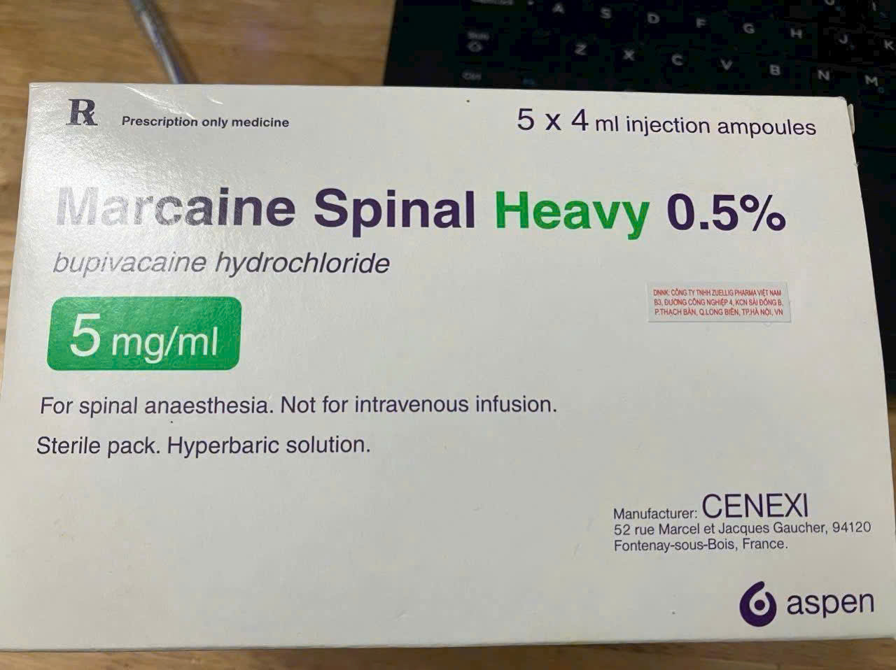 Thuốc Marcaine Spinal Heavy 0.5% giá bao nhiêu mua ở đâu?