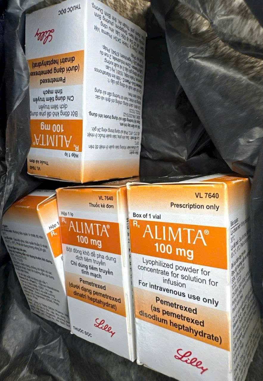 Thuốc Alimta 100mg 500mg Pemetrexed giá bao nhiêu?