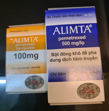 Thuốc Alimta 100mg 500mg Pemetrexed giá bao nhiêu?
