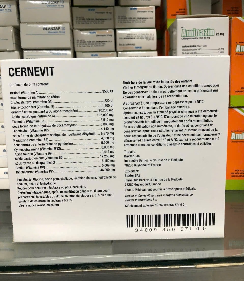 Thuốc Cernevit giá bao nhiêu mua ở đâu
