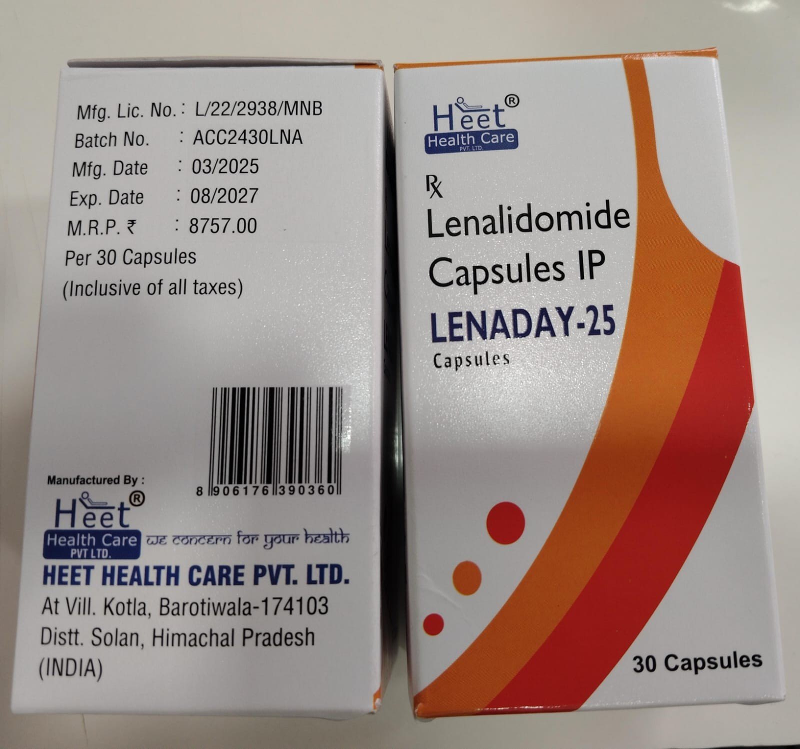 Thuốc Lenaday Lenalidomide 5mg 10mg 25mg giá bao nhiêu mua ở đâu?