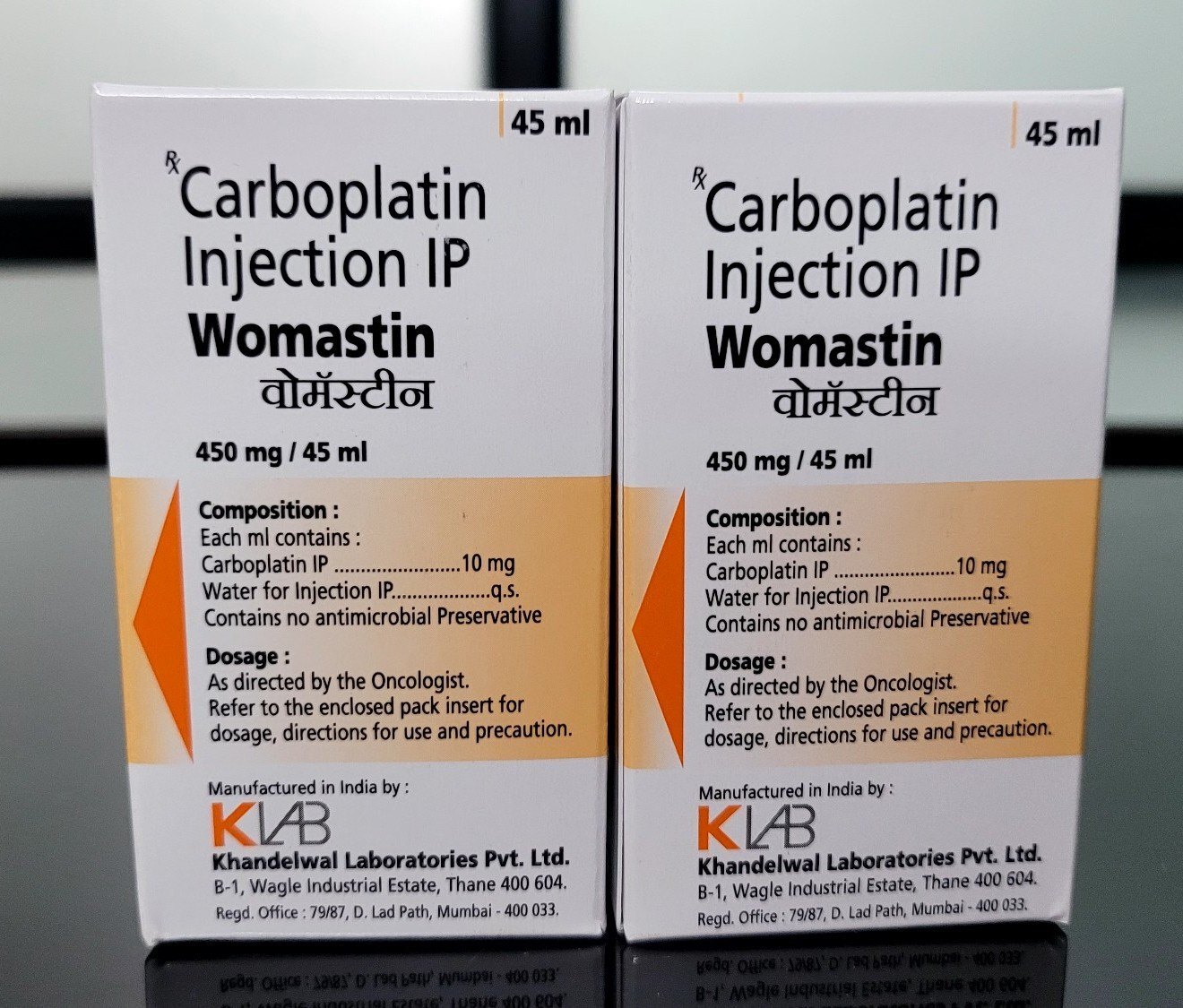 Thuốc Womastin 450mg/ 45ml Carboplatin Injection giá bao nhiêu?
