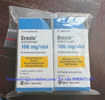 Thuốc Eraxis Anidulafungin 100mg/vial giá bao nhiêu mua ở đâu?