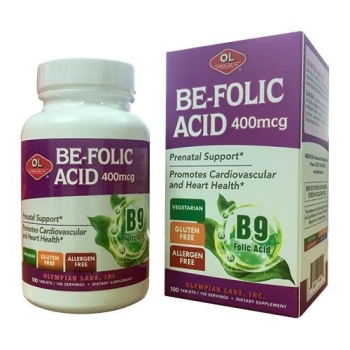 Be – folic acid 400 mcg – Bổ máu, bổ sung B9